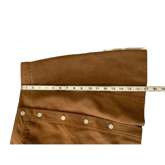 H&M Divided Brown Button-Front Mini Skirt Polyester Womens Size US 10 - Picture 12 of 13